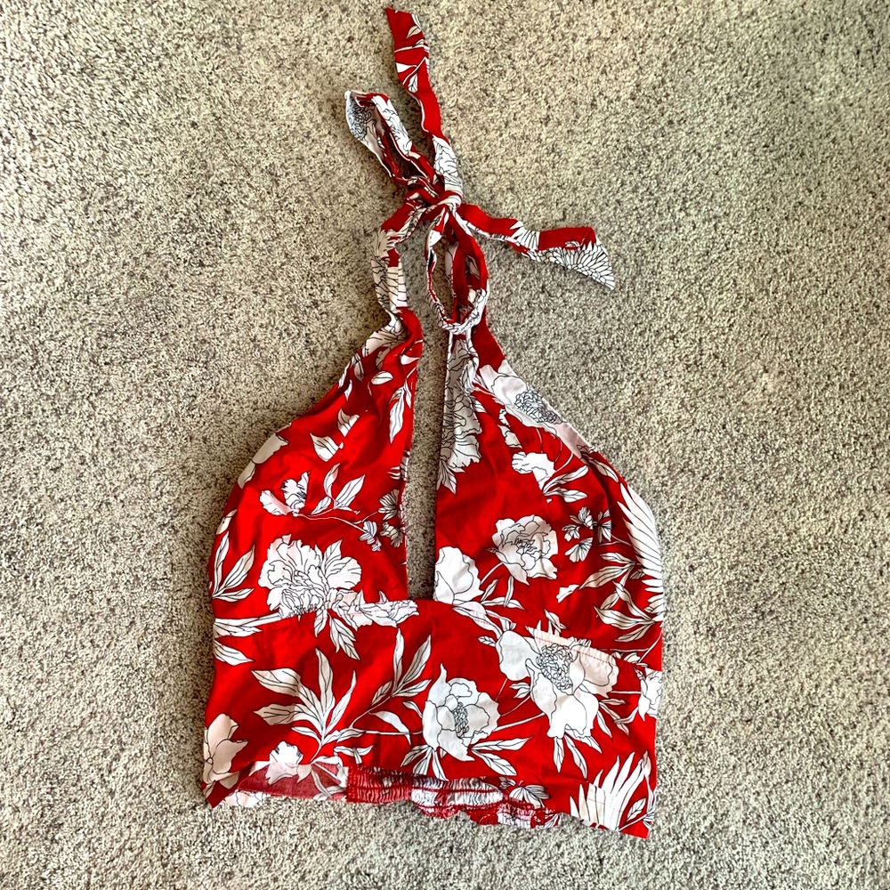 Floral Express crop top, size small